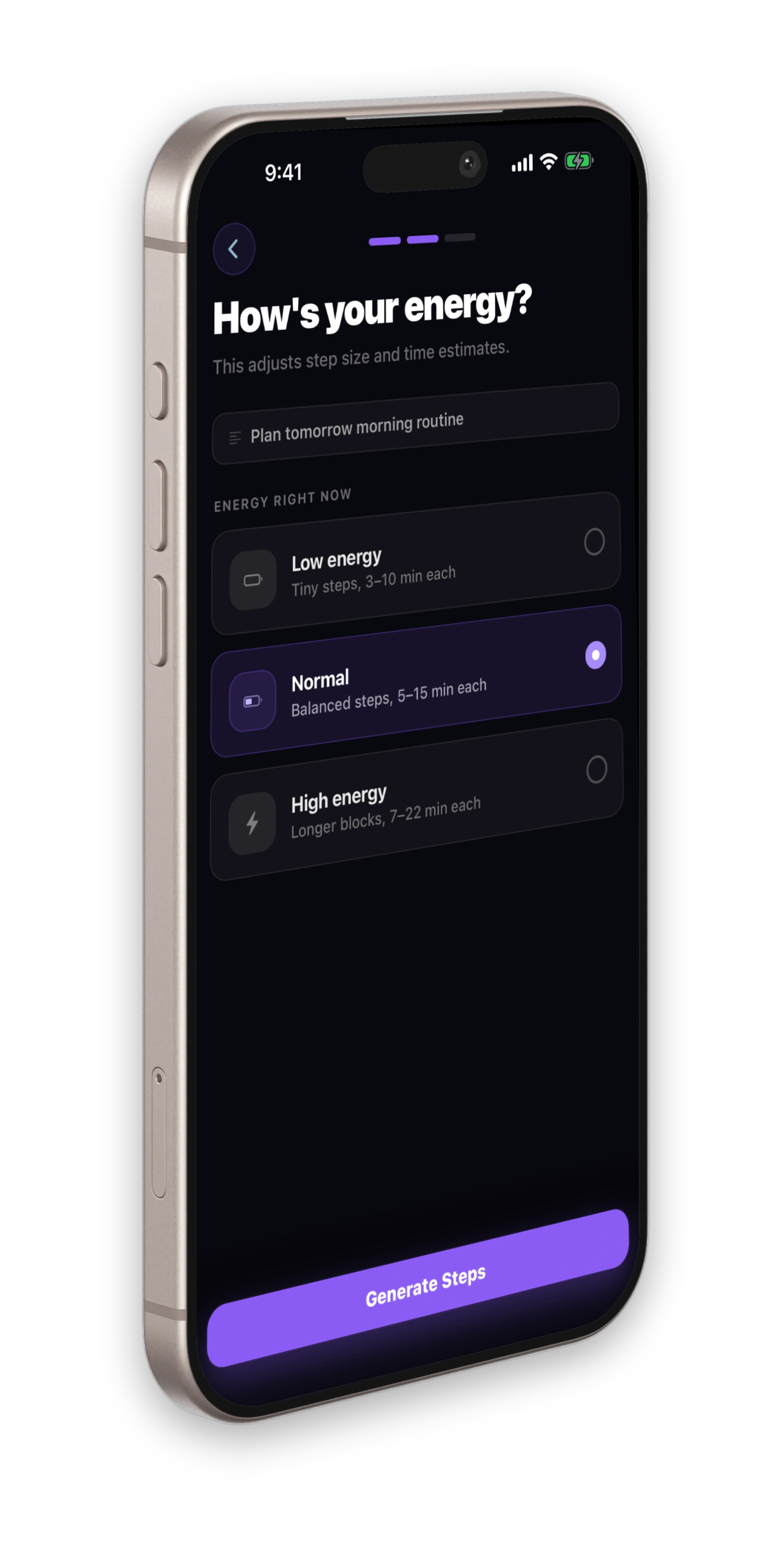 TaskSteps iPhone preview 2